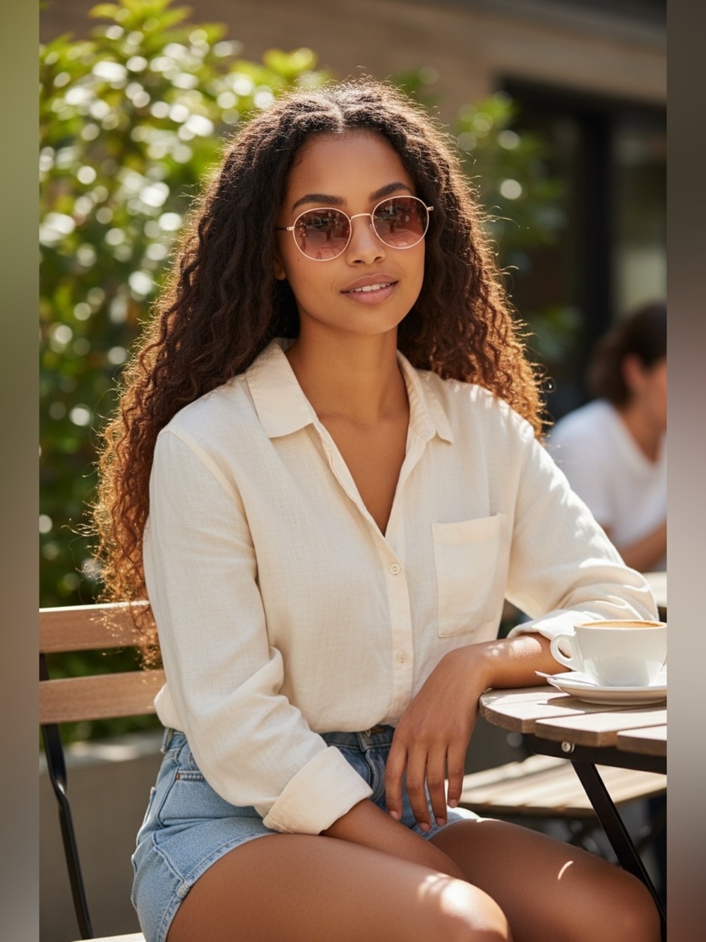 Round Metal Sunglasses Rose Gold Frame Gradient Tint Lens Boho Chic